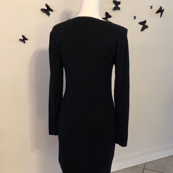 Ralph Ralph Lauren M silk and cotton beaded V-neck three-quarter sleeve dress - Picture 5 of 15